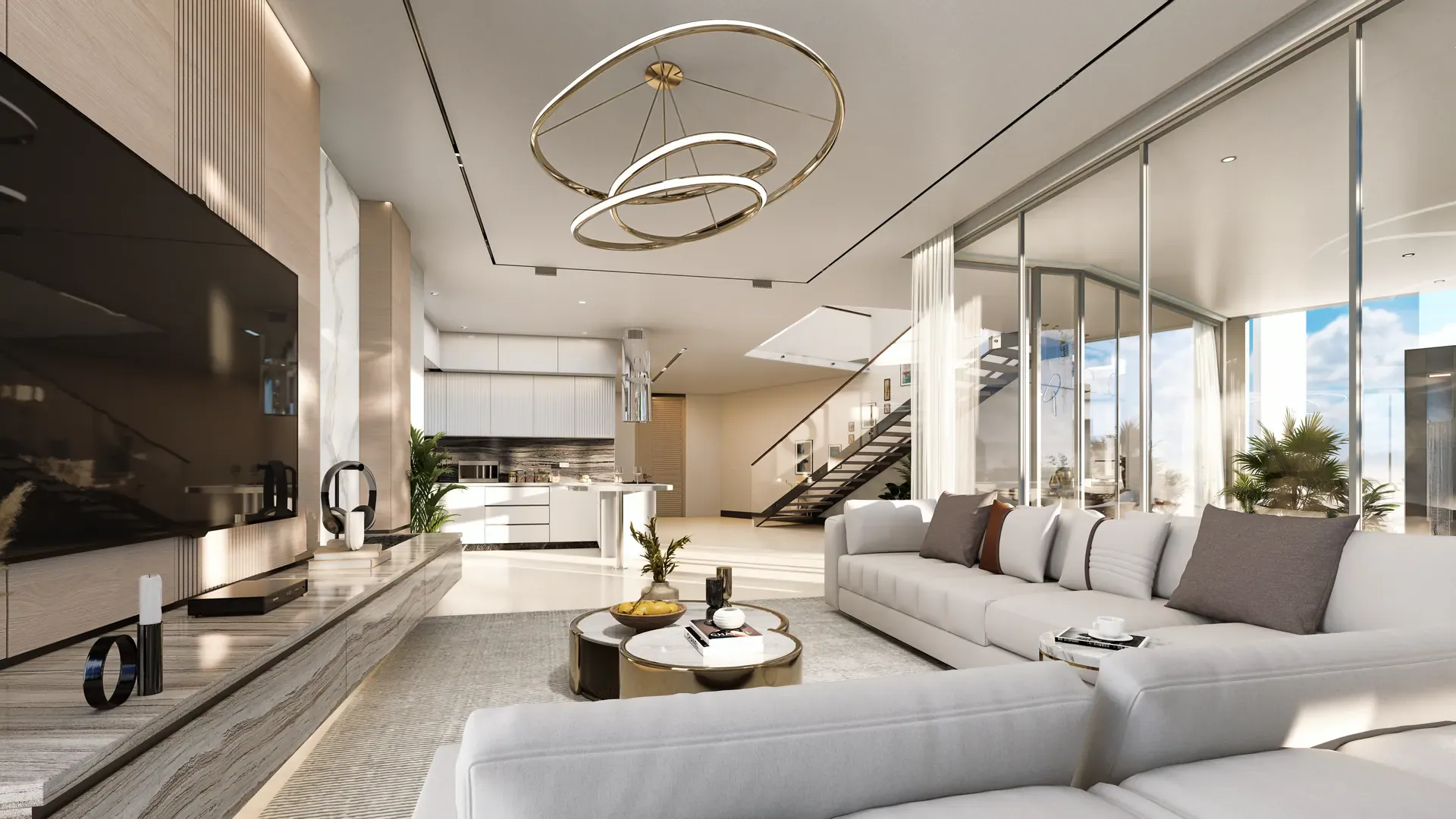 Lounge — render of a Lakhani Sky Homes duplex